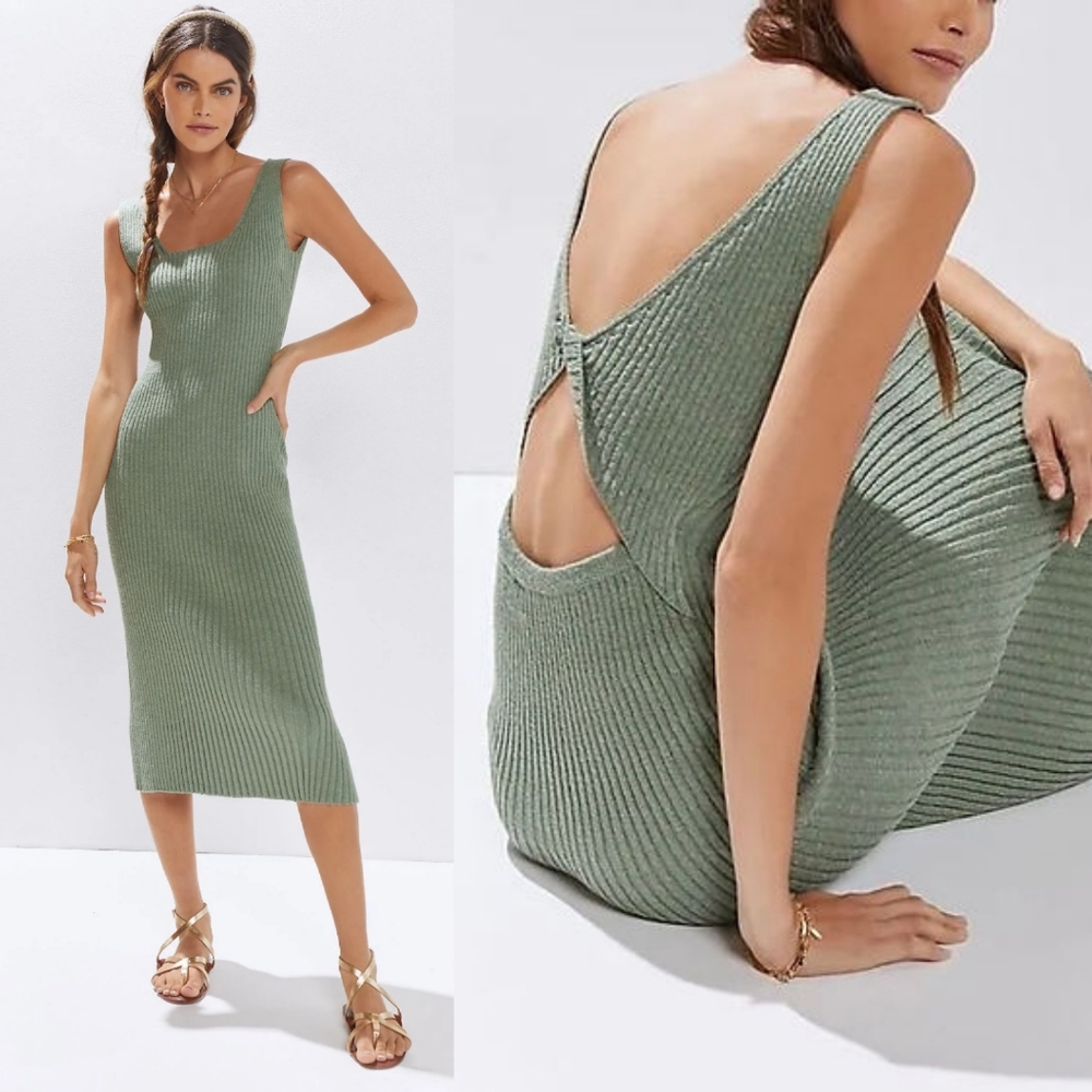 AMADI x Anthropologie Knit Midi Dress Sage